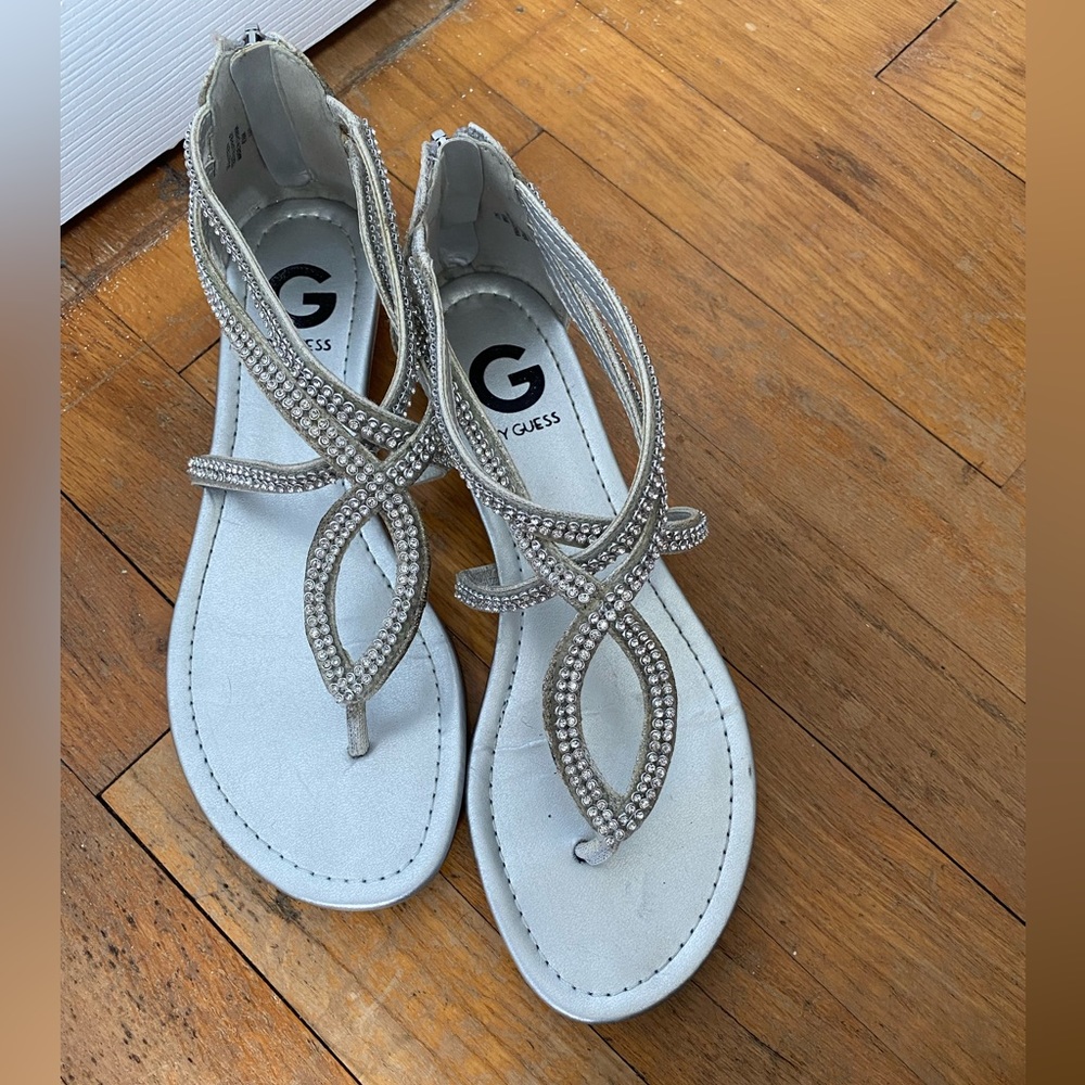 Guess Strappy Rhinestone Sandals